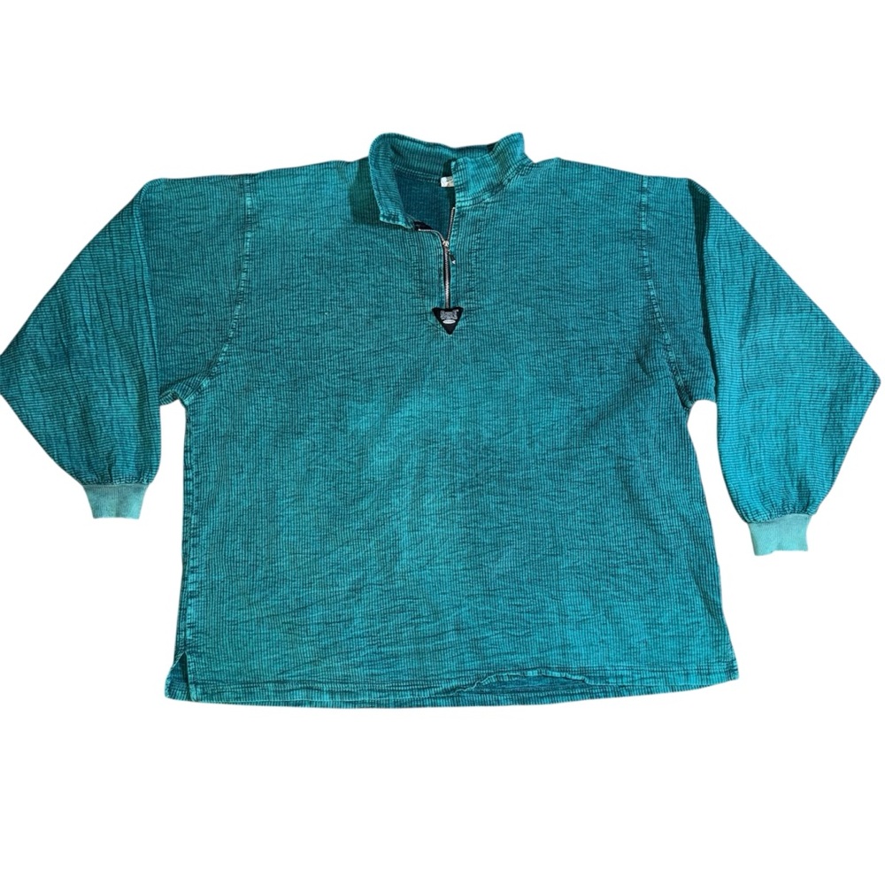 Teal Quarter-Zip Pullover Sweatshirt - Men's